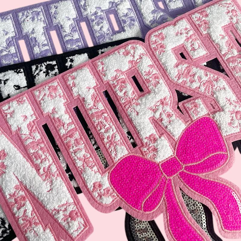 Nurse Floral Bow Iron On Patch